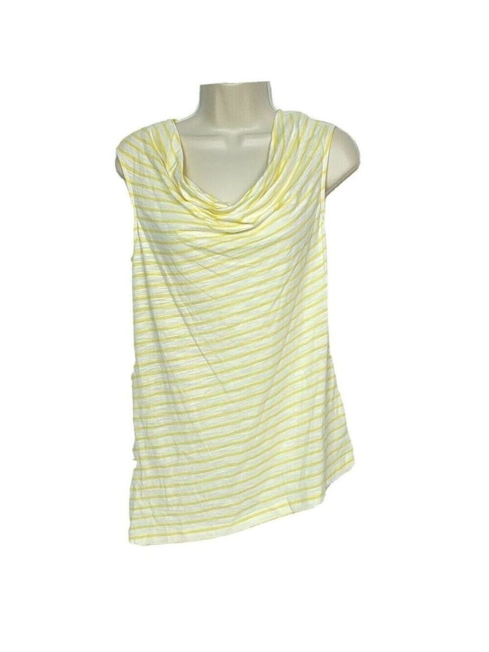 Jones New York Yellow Asymmetrical Tank Top XS NWT